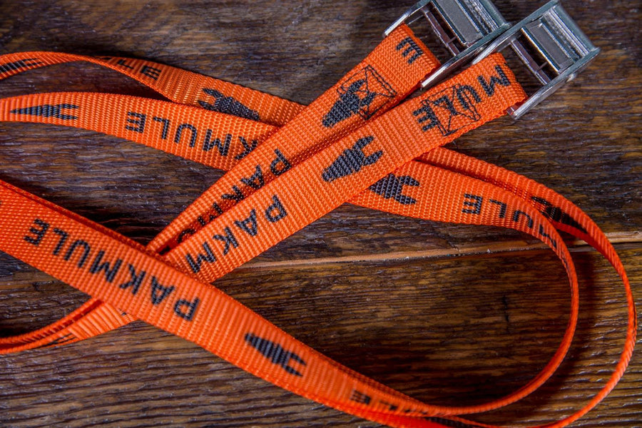 Pakmule 8' MULEstrap Polyester Tie Downs - Gray, Blaze Orange | TreadWright