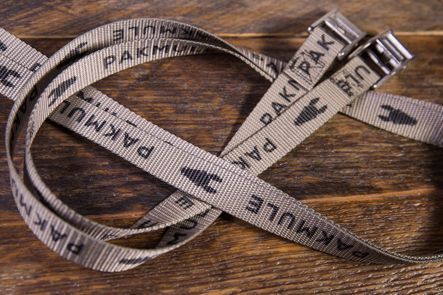 Pakmule 4' MULEstrap Polyester Tie Downs - Gray, Blaze Orange | TreadWright